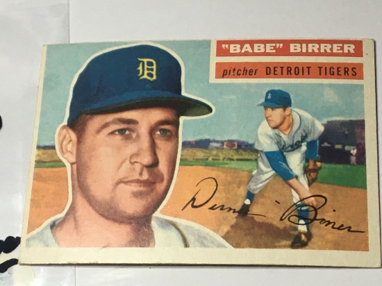 1956 Rookie Card Detroit Tigers "babe" Birrer