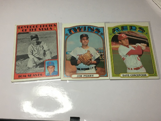 (3) Twins Jim Perry  Reds Dave Concepcion  Yankees Tom Seaver Boyhood Photos