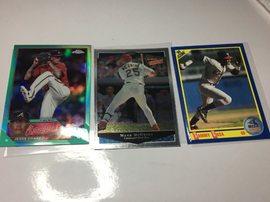 (3) Braves Jesse Chavez Pitcher     Cardinals Mark Mcgwire 1st Base    White Sox Sammy Sosa Outfield