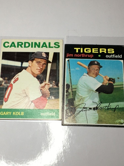 1971 Detroit Tigers Jim Northrup   1964 St.Loius Cardinals Gary Kolb