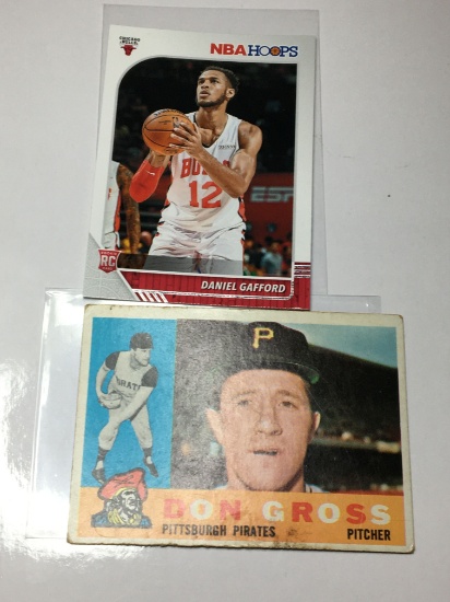 1960 Pittsburgh Pirates Pitcher Don Gross    2019-2020  Chicago Bulls Daniel Gafford