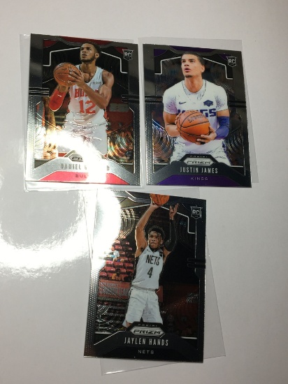 Panini Rookie Cards Daniel Gafford   Justin James    Jaylen Hands