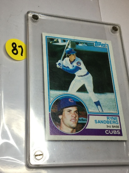 1983 Chicago Cubs Ryne Sandberg 3rd Baseman In Hard Plastic Case