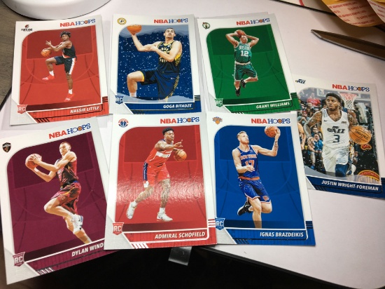 (7) 2019-2020 N B A Hoops Panini Rookie Cards  Misc. Numbers