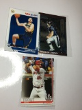 (3) Sports Trading Cards   2019  Mike Trout    1999  Brandon Stokley    2019   Goga Bitadze