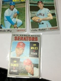 (3) Assorted Baseball Cards Carlos May  Eddie Fisher  1970 Rookie Stars Jim Miles  Jan Dukes