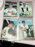 (4) 1970 Baseball Cards Tug Mcgraw  Sandy Alomar  Matty Alou Dave Mcnally