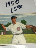 1950 Bowman Gum Cards Chicago Cubs 2nd Baseman Wayne Terwilliger