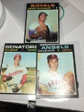 (3) 1971 Cards Senators Tom Grieve   Angels  Dave Laroche   Royals Aurelio Monteagudo