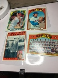 (4) CARDS  METS TUG McGRAW, JOE TORRE, METS TEAM RECORD, ASTROS  JOHNNY EDWARDS