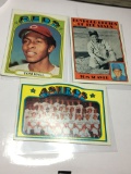 (3) Cards  Astros Team Record      Tom Seavers Boyhood Photos    Cincinnati   Reds Tom Hall