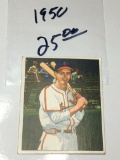 1950 Bowman Gum Cards St. Louis Cardinals Outfielder Harry Walker
