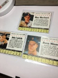 (3) 1961 Cards S.F. Giants Hobie Landrith  Red Sox Russ Nixon  K.C. Athletics Ray Herbert
