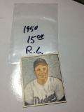 1950 Bowman Gum Card Brooklyn Dodgers 3rd Baseman Bobby Morgan