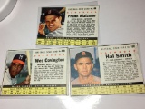 (3) 1961 Baseball Stars Red Sox Frank Malzone Bfraves O.F. Wes Covington Cardinals Hal Smith