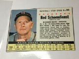 1961 Milwaukee Braves Infielder Red Schoendienst