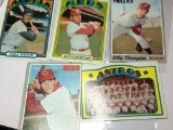 (5) Cards  Astros Team Card  Tommy Helms  Billy Champion  Dave Concepcion  Vada Pinson