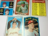 (5) Cards Baseball Checklist 2nd Series dave Roberts ted Simmons  Bert Camperis joe Lis  Scott Reid