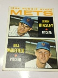 1964 Rookie Stars New York Mets Pitchers Jerry Hinsley  Bill Wakefield