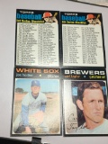 2 BASEBALL CHECKLIST SERIES 1, SERIES 5,  WHITE SOX JOE HORLEN,  BREWERS CARL TAYLOR  