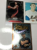 (3) Sports Cards  Orioles Roberto Alomar   Mets Nolan Ryan   Miami Heat Kz Okpala