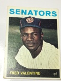 1964 Rookie Card Washington Senators Outfielder Fred Valentine
