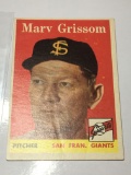1958 San Fransico Giants Pitcher Marv Grissom