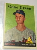 1958 Rookie Card St.Louis Cardinals Outfielder Gene Green