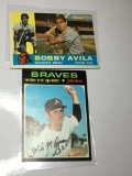 (2) Sports Cards Atlanta Braves Mike Mc Queen     Milwaukee Braves  Bobby Avila