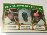 1972 N. L. Home Run Leaders  2 Hall Of Fame pirates Willie Stargell braves Hank Aaron reds Lee May