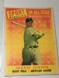 1958 Sport Magazine All Star Selection  Boston Red Sox Right Fielder Jackie Jenson