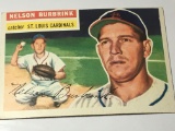 1956 Rookie Card St. Louis  Cardinals Catcher Nelson Burbrink