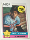 1976 Hall Of Fame Minnesota Twins 2nd Baseman Rod Carew