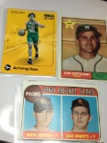 (3) Cards 1961 Braves Don Nottebart  1969 Padres Danny Breeden Dave Roberts   2019 Romeo Langford