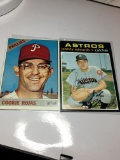 (2) Sports Cards 1966 Phillies Cookie Rojas  1971 Astros Johnny Edwards
