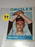 1964 Baltimore Orioles Pitcher Wes Stock