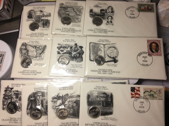 (10) New 5 Cent Coins 2004-2006 1st Day Issue