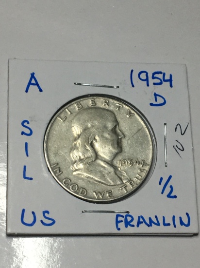 1954 D Franklin Half Dollar