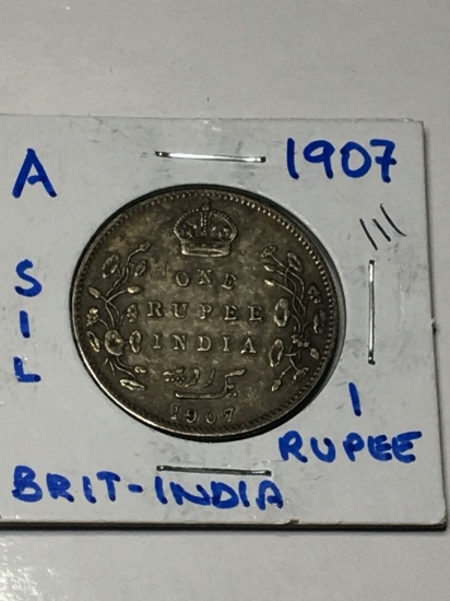 1907 British - India 1 Rupee
