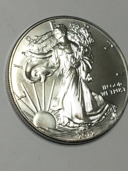2012 SILVER EAGLE 1 OUNCE SILVER HIGH GRADE
