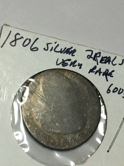 1806 2 REALES VERY RARE GOOD