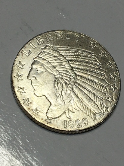1929 INDIAN HEAD 1/10 OUNCE PURE SILVER COIN