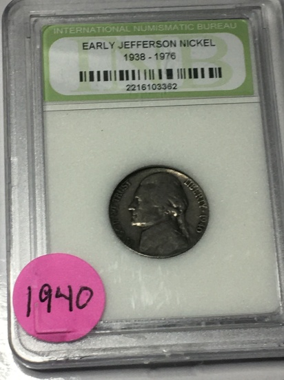 1940 P Jefferson Nickel
