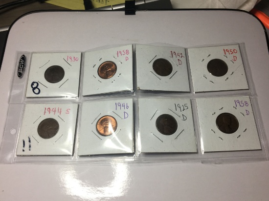 (8) Wheat Cent
