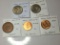 New Zealand 1960 & 1962 1/2 Penny Bu, 1943 Penny Extra Fine, 1963 Florin Extra Fine/ Au, 1964 Florin