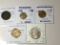 India / British 1876 C 1/4 Anna Vg, 1943 1/2 Anna Ef, 1943 B Anna Au, 1943 C 2 Annas Ef
