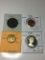 Great Britian 1806 1/2 Penny F, 1978 New Penny Proof, 1944 3 Penceau, 1980 10 New Pence Proof