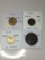 Great Britian 1940 3 Pence Ef, 1866 Farthing Vf, 1948 6 Pence Au, 1907 Penny Vf