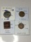 Great Britian 1997 50 Pence Bu, 1944 3 Pence Au, 1980 Mint Medal Unc, 1902 Farthing Vf