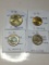 Great Britian 1986 2 Pounds Bu, 1963 3 Pence Bu, 1953 1/2 Penny Unc, 1949 Eng Shilling Vf+